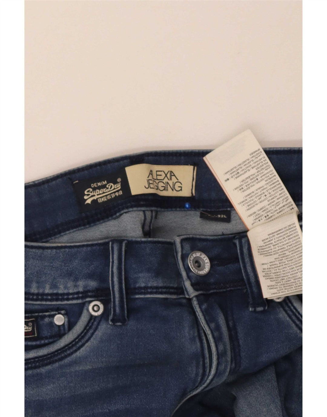 Superdry Alexia Jegging Jeans til kvinder W27 L32 blå bomuld