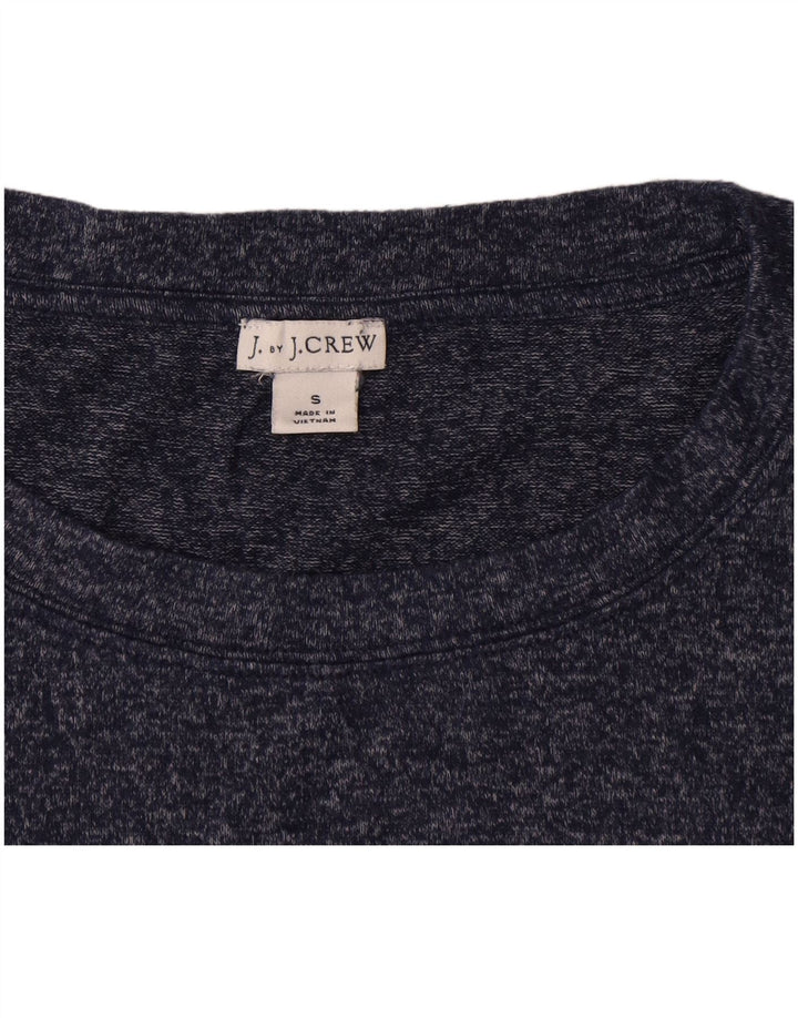 J. Crew Dame Sweatshirt Jumper UK 10 Small Navy Blue Flecked Viscose