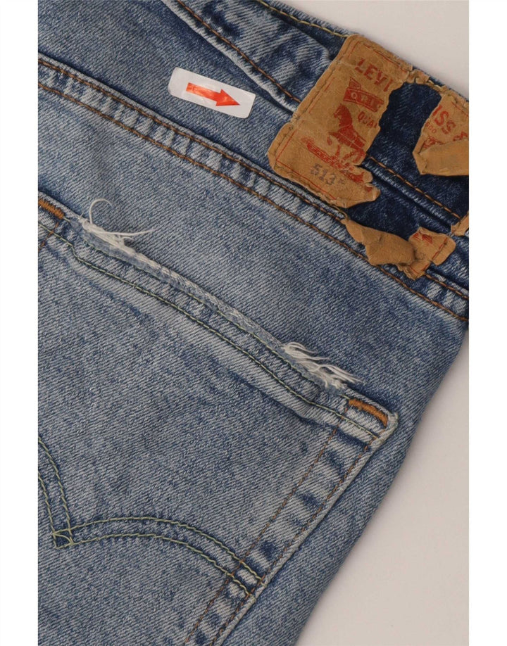 Levi's Herre 513 Slim Straight Jeans W34 L32 Blå Bomuld