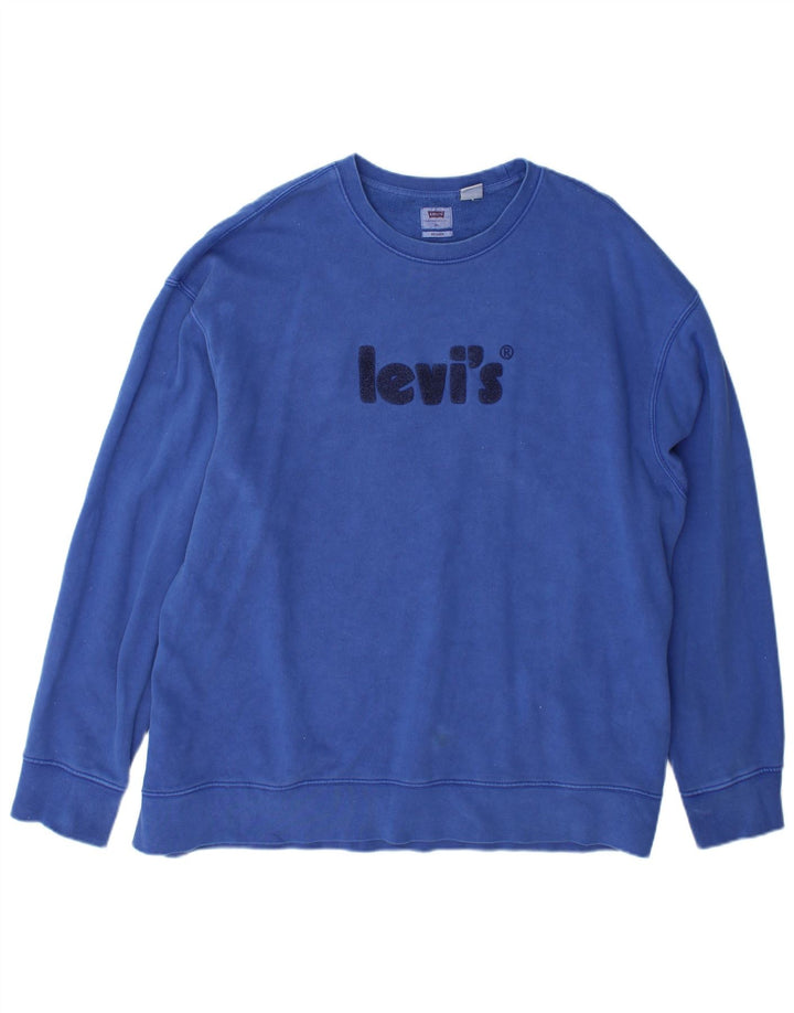 Levi's Herre Relaxed Graphic Sweatshirt Jumper XL Blå Bomuld