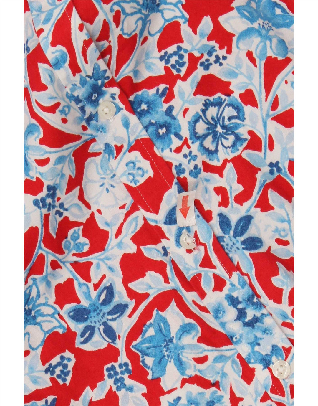 Chaps Dameskjorte UK 18 XL Rød Blomsterbomuld