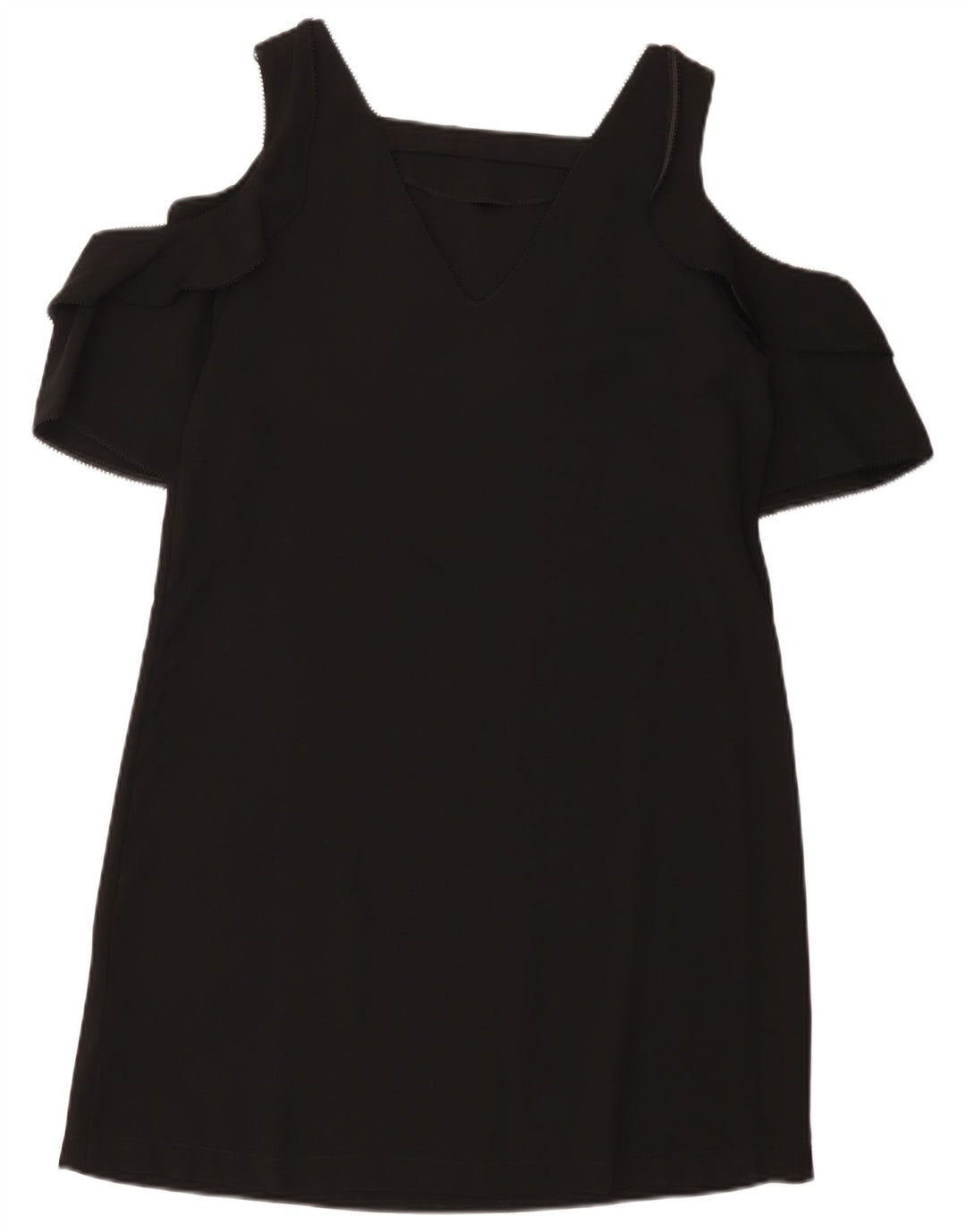 Næste Kvinder Off Shoulder Kjole UK 12 Medium Sort Polyester