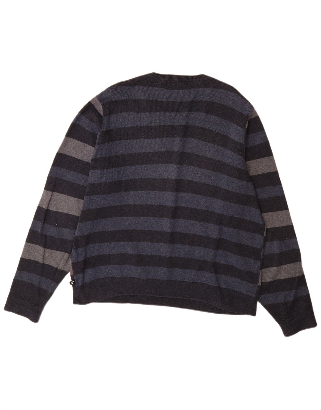Marks & Spencer Herre sweater med rund hals, medium marineblå stribet