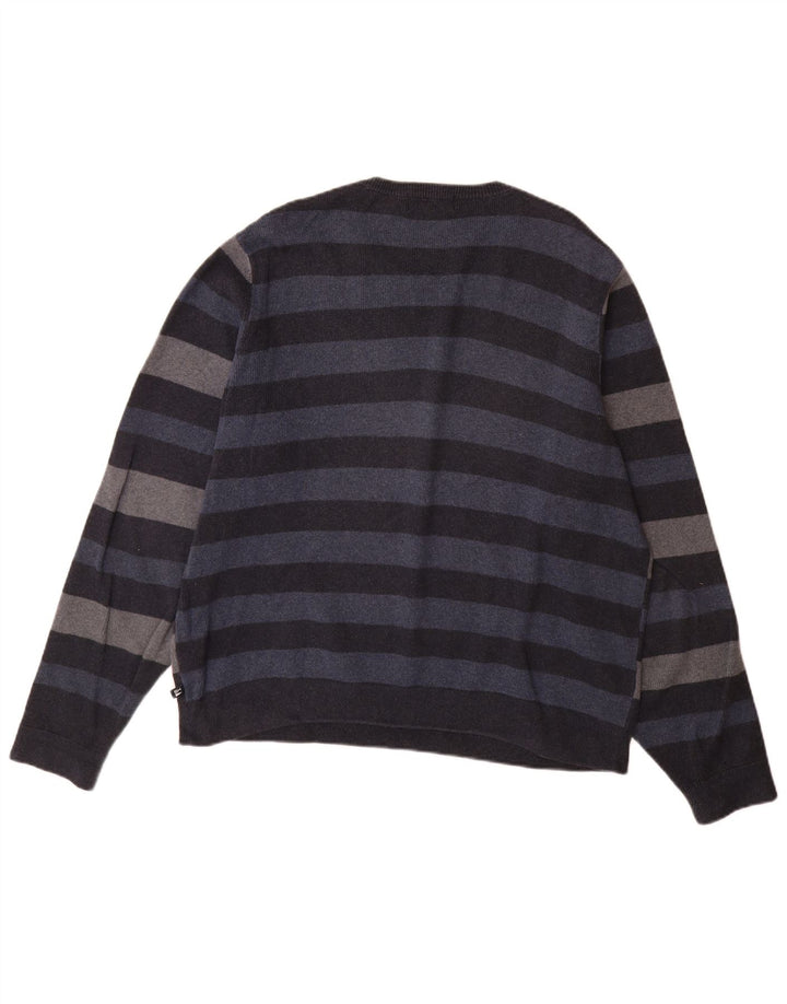 Marks & Spencer Herre sweater med rund hals, medium marineblå stribet