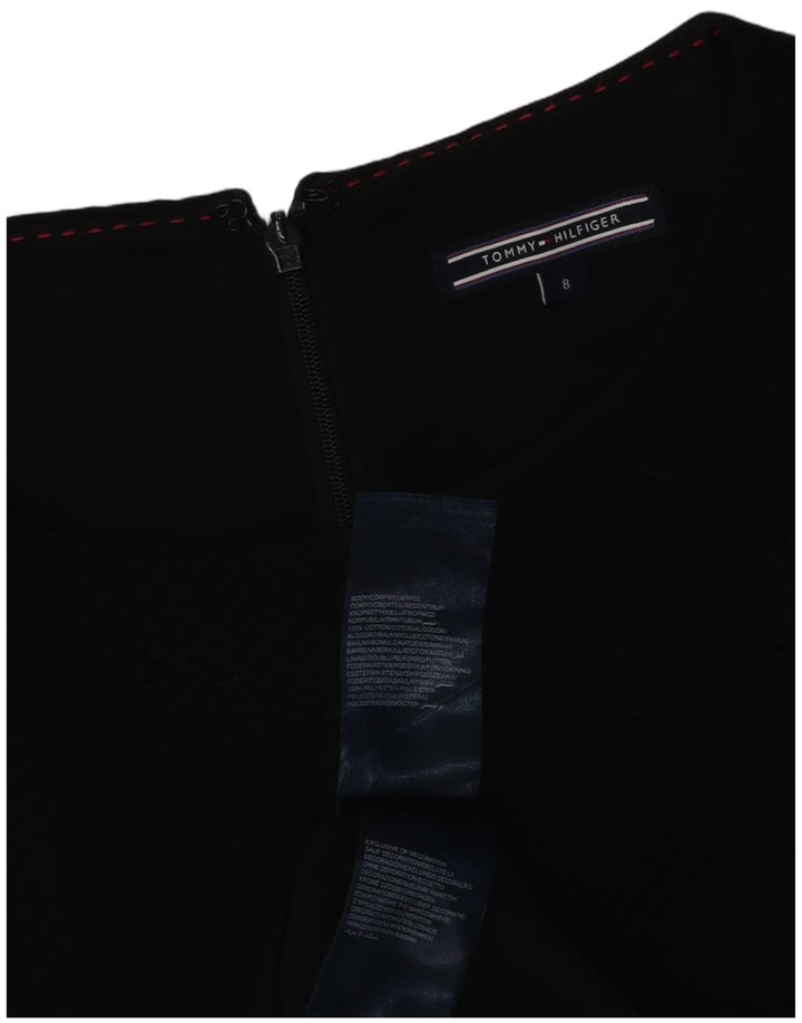 Tommy Hilfiger Dame Ærmeløs A-Line Kjole US 8 Medium Sort Polyester