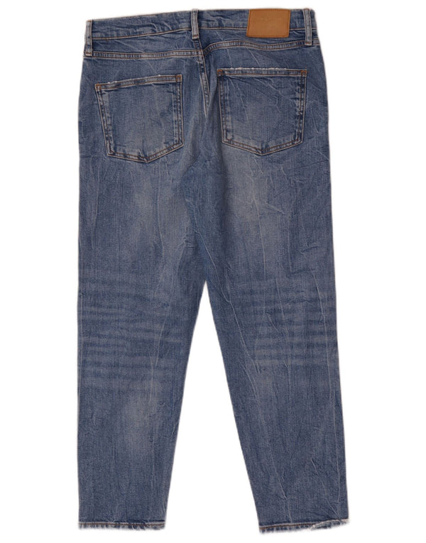 Zara Dame Distressed Slim Jeans EU 40 Medium W30 L26 Blå