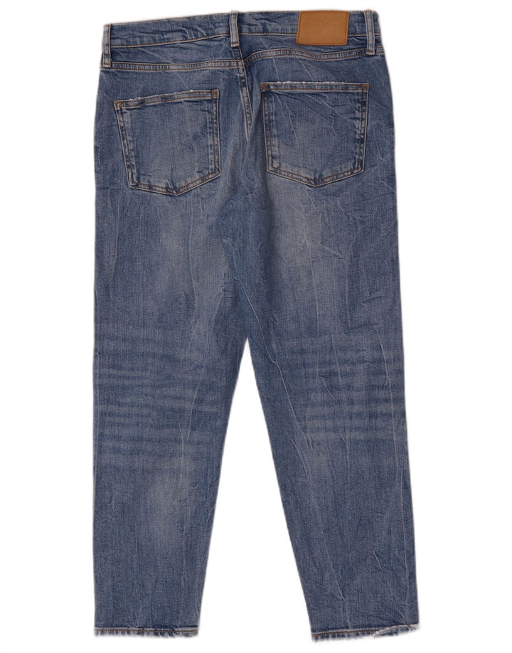 Zara Dame Distressed Slim Jeans EU 40 Medium W30 L26 Blå