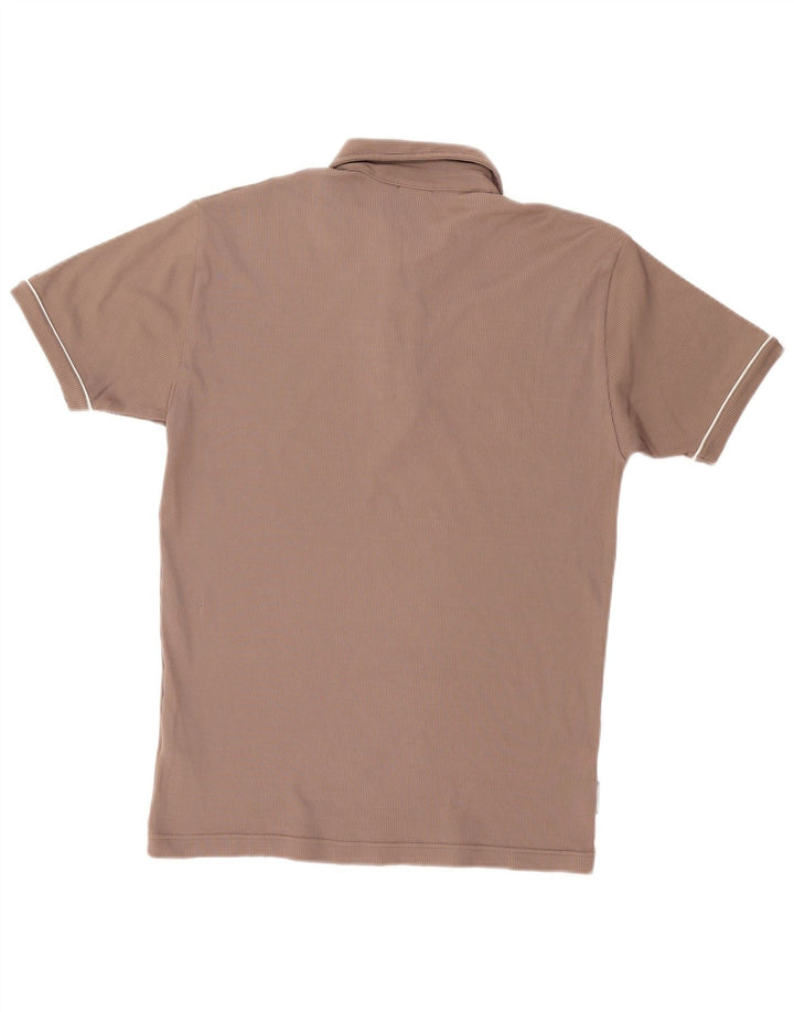 NIKE Mens Polo Shirt Medium Brown Nylon