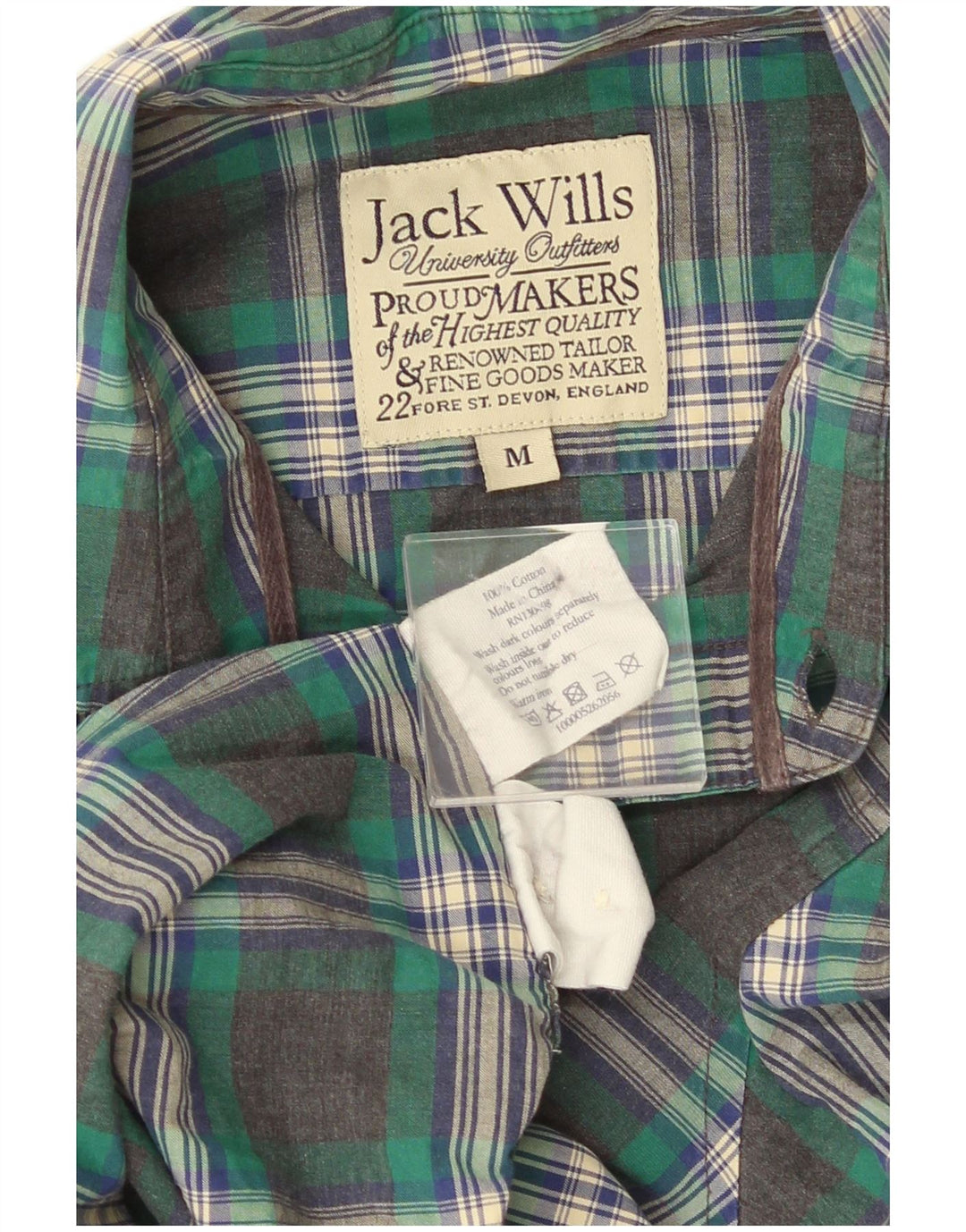 Jack Wills herreskjorte mellemgrøn ternet bomuld