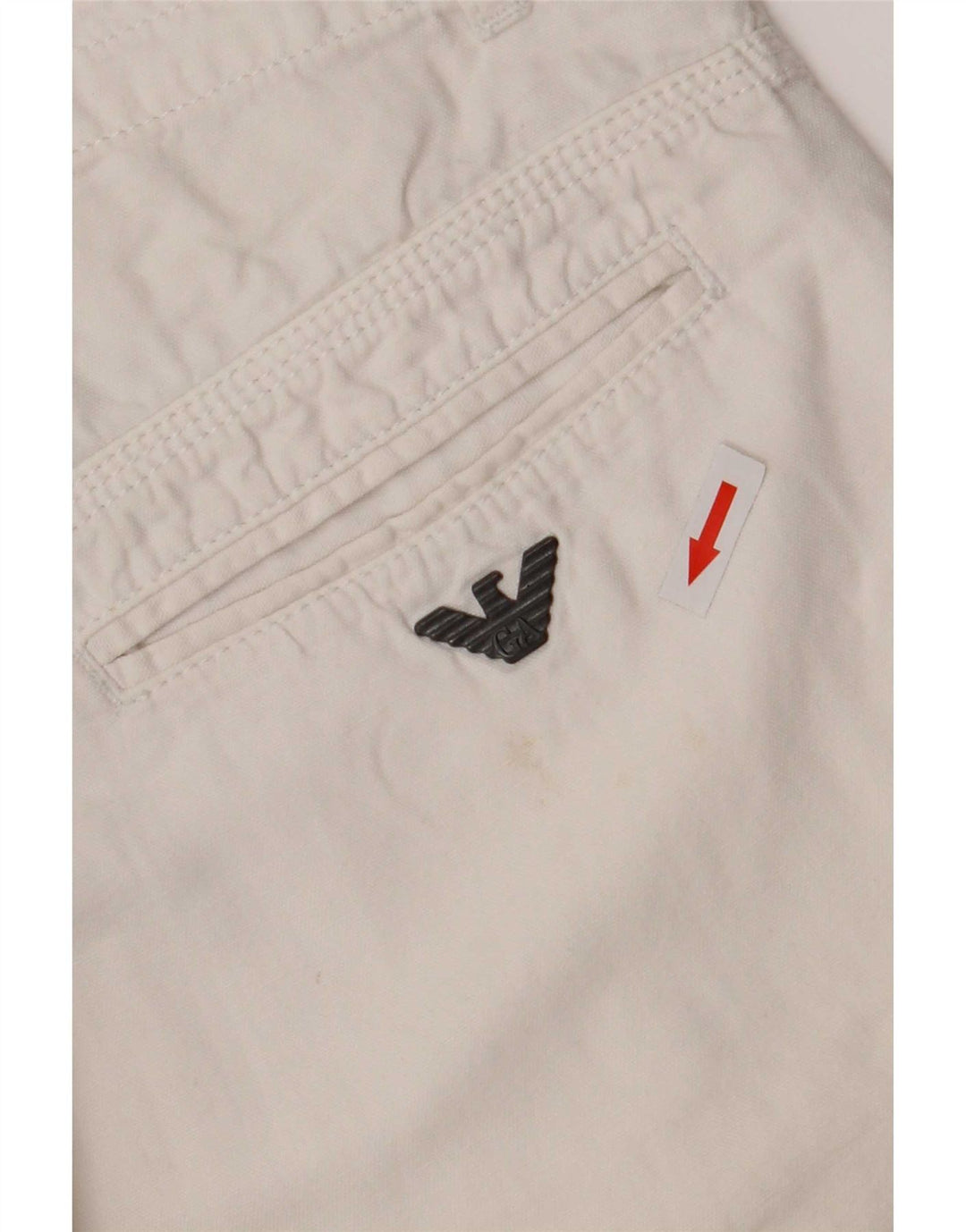 Armani Boys Chino Shorts 15-16 år W32 Hvid Bomuld