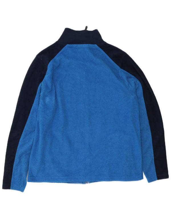 Pierre Cardin Fleecejakke til mænd UK 40 Large Blue Colourblock Polyester