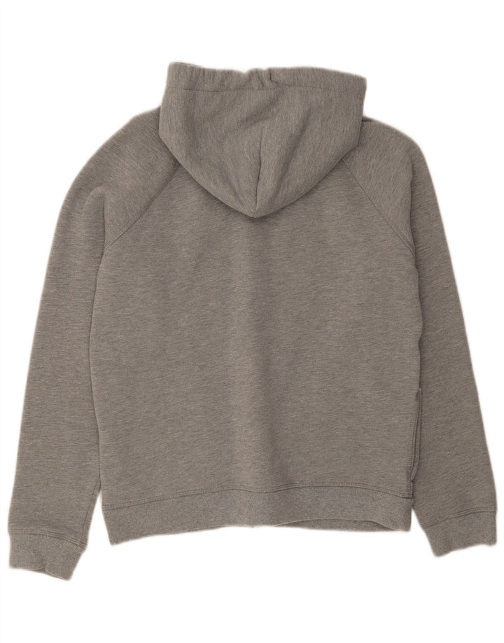 JACK WILLS Womens Zip Hoodie Sweater UK 12 Medium Grey Cotton