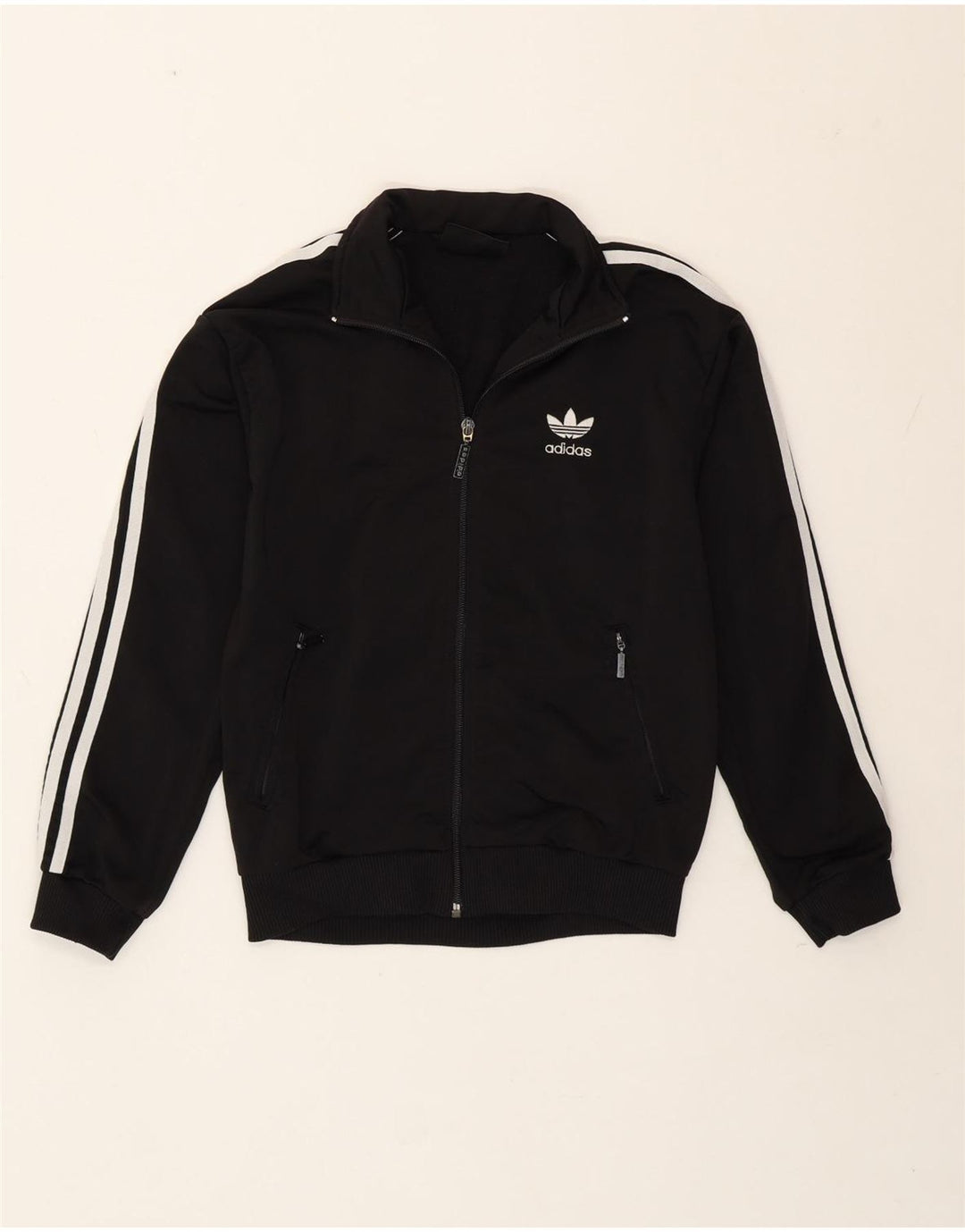 Adidas Drenge Træningsdragt Topjakke 11-12 År Sort Polyester