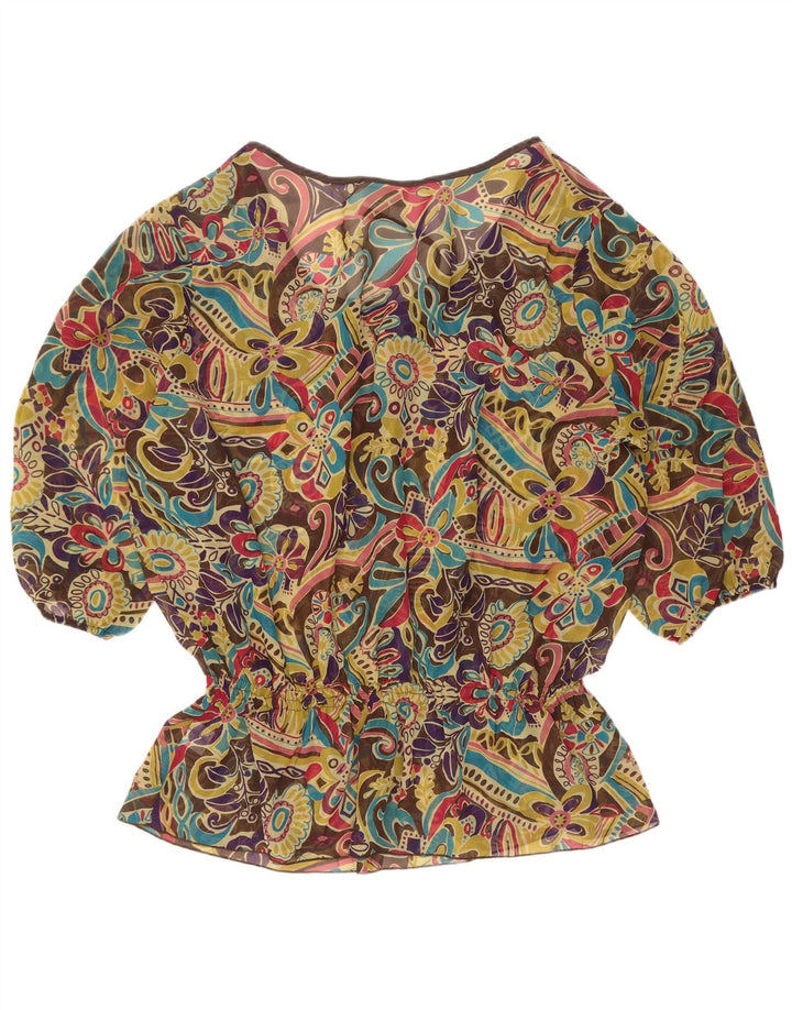 Marks & Spencer Dame See Through Bluse Top UK 22 3XL Flerfarvet