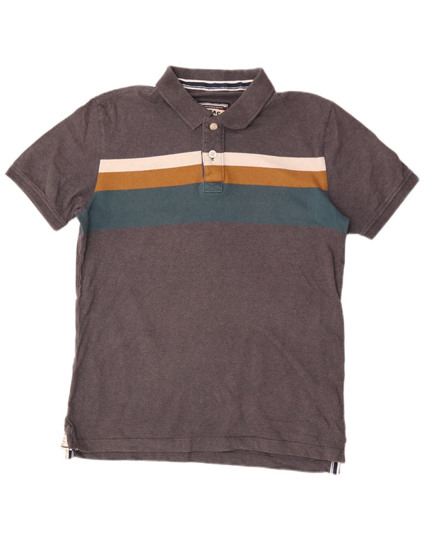 Fat Face Herre Polo Shirt Medium Grå Stribet Bomuld