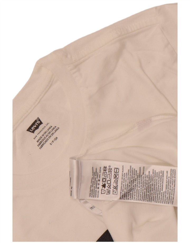 Levi's Herre grafisk T-shirt Top Lille hvid bomuld