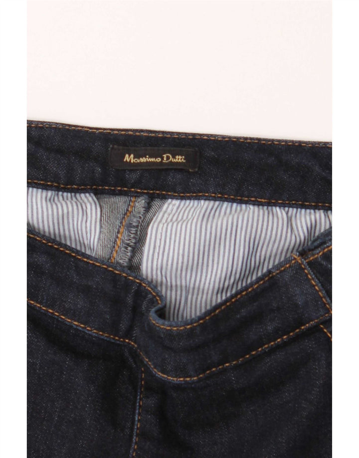 Massimo Dutti Dame Flared Jeans W26 L30 Navy Blue