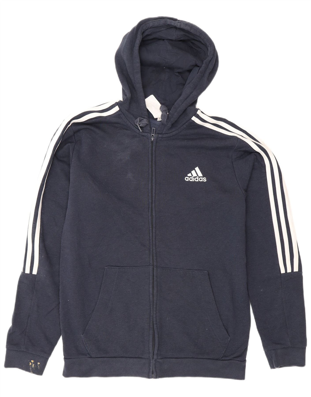 Adidas Hættetrøje med lynlås til mænd mellem marineblå bomuld
