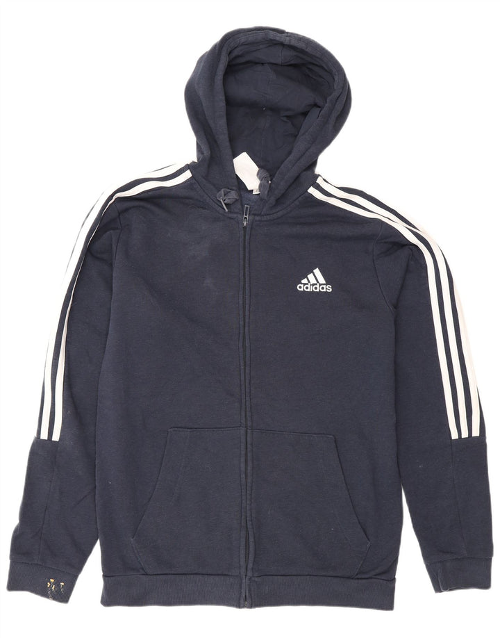 Adidas Hættetrøje med lynlås til mænd mellem marineblå bomuld