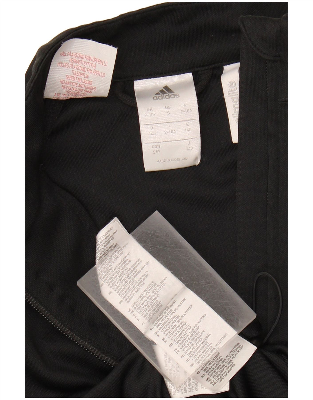 Adidas Pige Træningsdragt Topjakke 9-10 År Sort Polyester