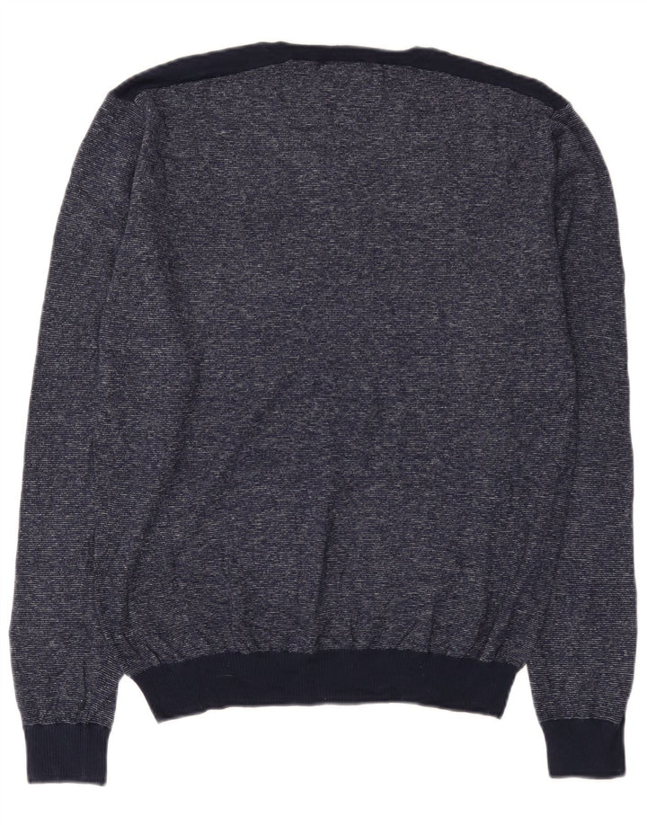 Guess Herre V-hals sweater XL Navy Blue Flecked