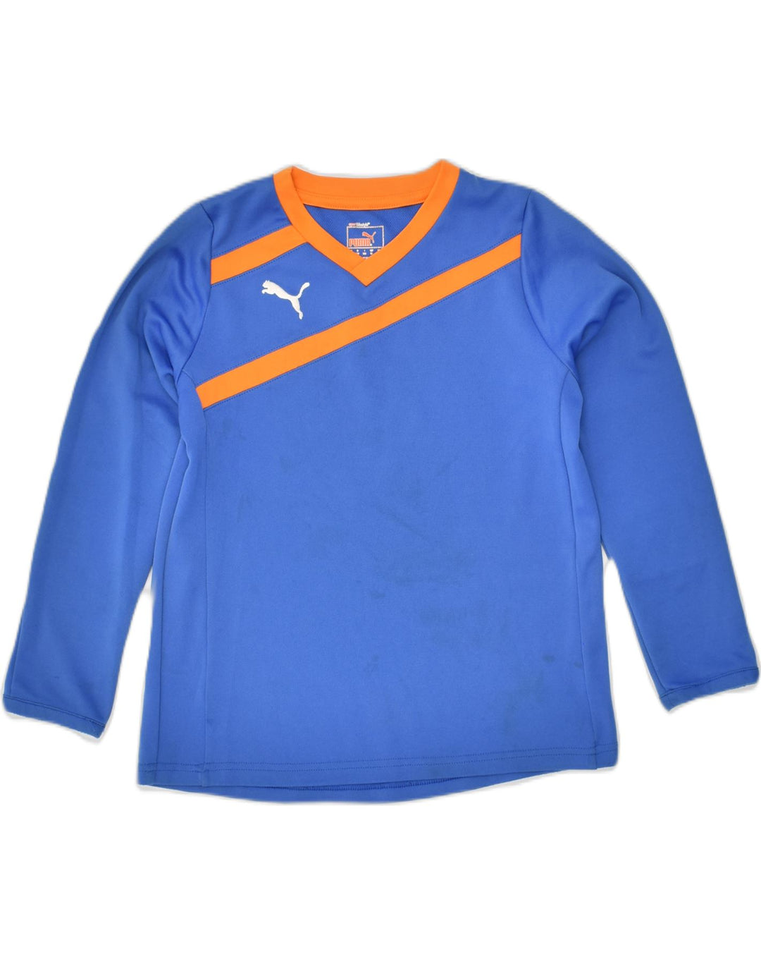 PUMA Boys Top Long Sleeve 9-10 Years Blue Polyester | Vintage Puma | Thrift | Second-Hand Puma | Used Clothing | Messina Hembry 