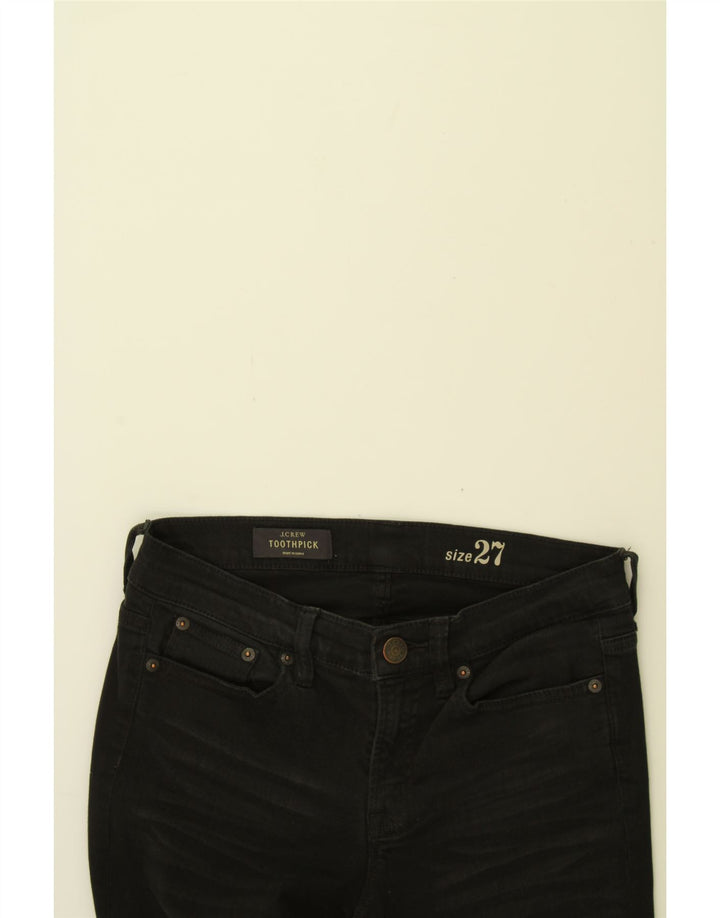 J. CREW Womens Toothpick Distressed Skinny Jeans  W27 L27 Black Vintage J. Crew and Second-Hand J. Crew from Messina Hembry 