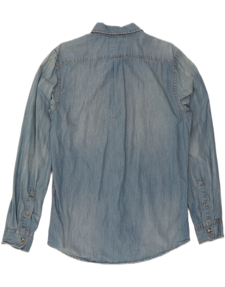 GAP Mens Slim Fit Denim Shirt Medium Blue Cotton