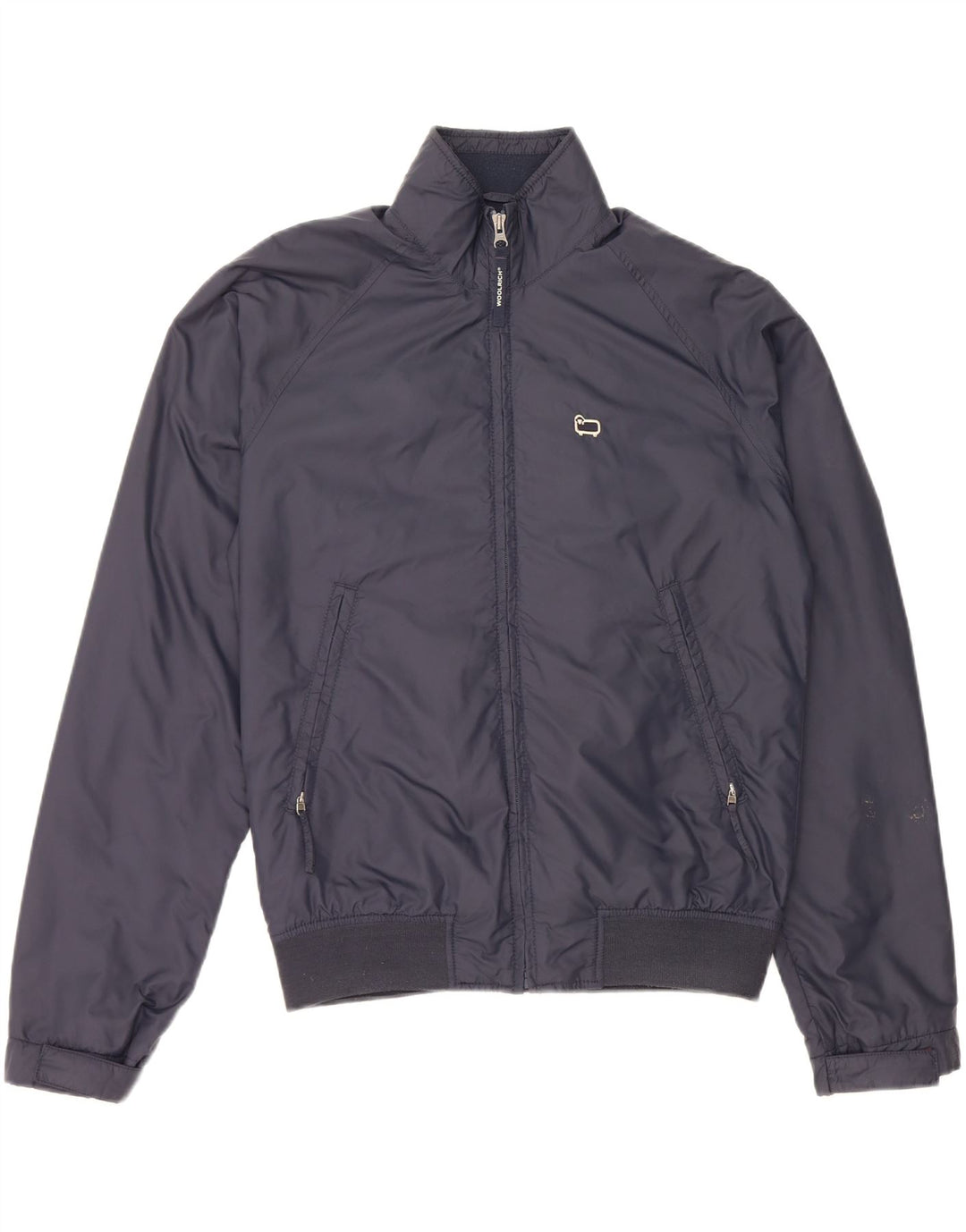 WOOLRICH Grafisk bomberjakke til mænd UK 38 Medium Navyblå nylon