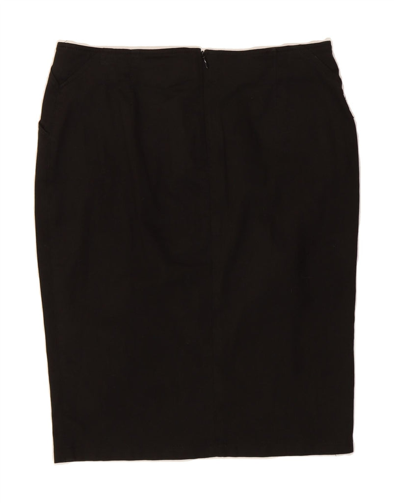 ARMANI Womens Pencil Skirt IT 42 Medium W30 Black Cotton Vintage Armani and Second-Hand Armani from Messina Hembry 