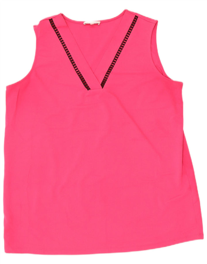 CALVIN KLEIN Damevest Top UK 16 Large Pink Polyester