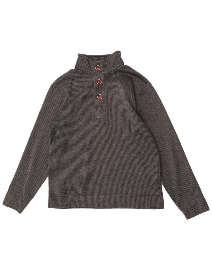 Rohan Herre Button Neck Sweatshirt Jumper Medium Grå Polyester