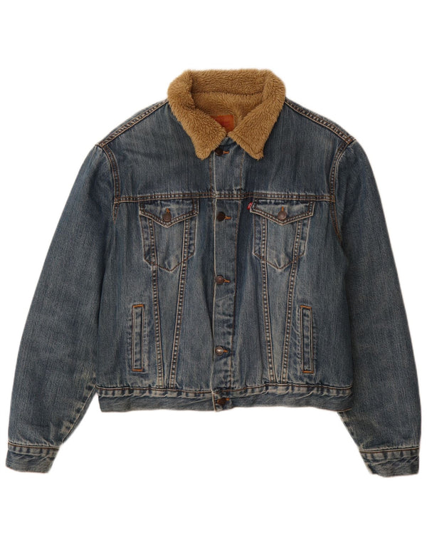Levi's Herre 70500 Sherpa Denim Jacket UK 40 Large Blue