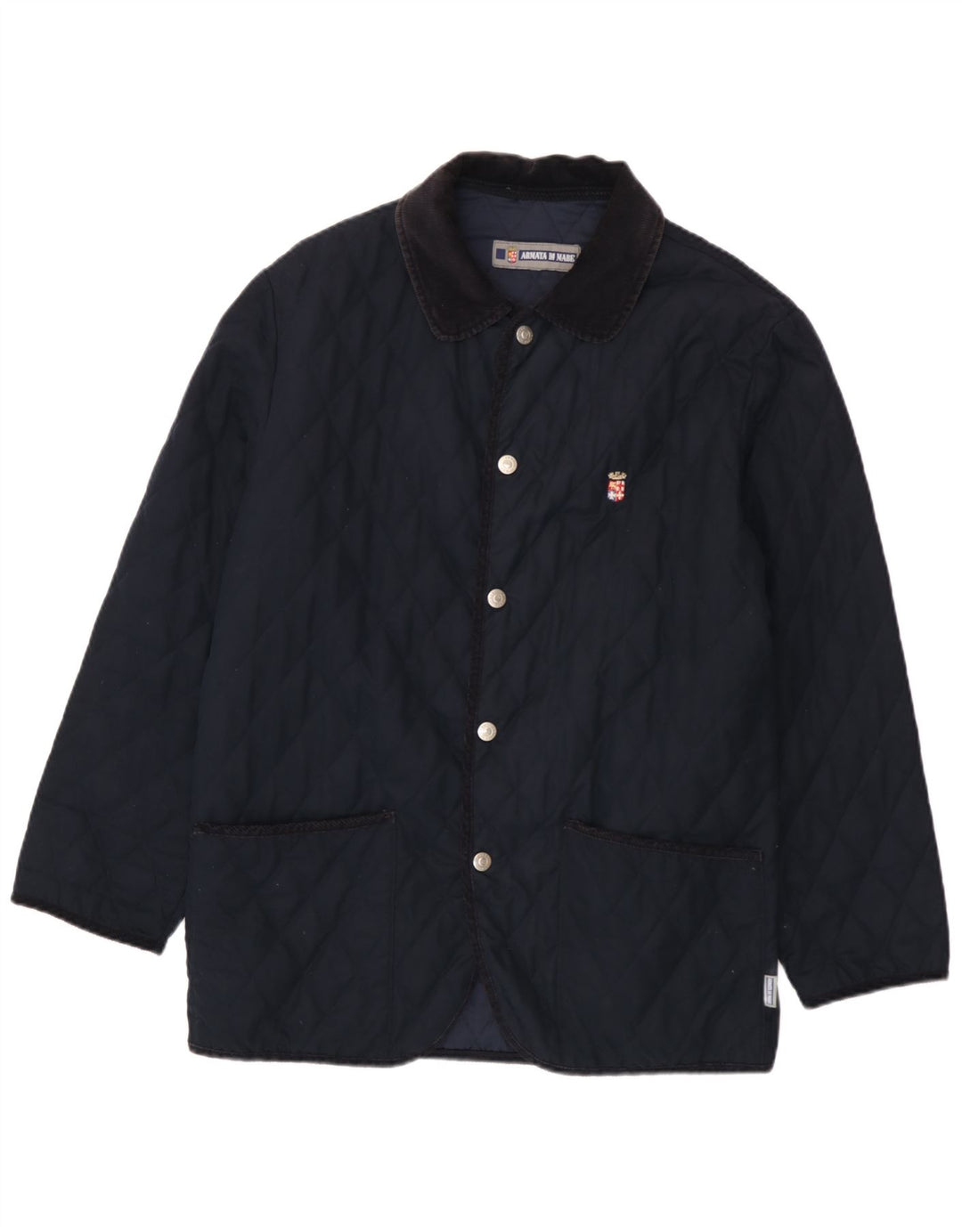 Armata Di Mare Herre quiltet jakke UK 40 Large Navy Blue Polyester