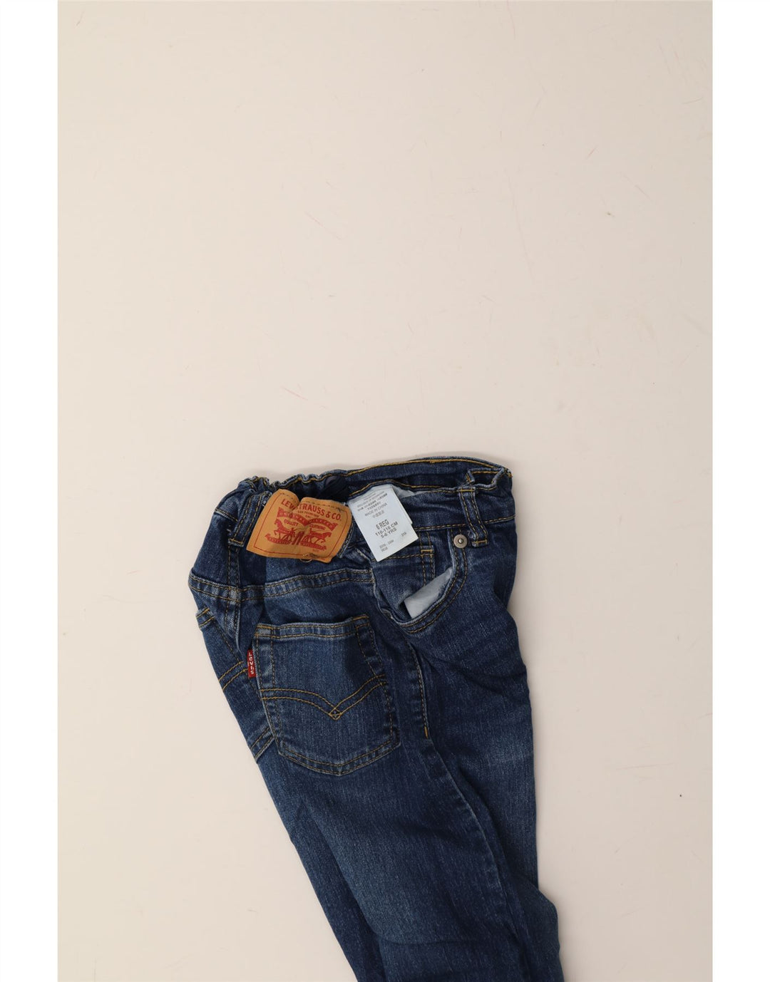 LEVI'S Boys Straight Jeans 5-6 Years W18 L18 Blue Cotton Vintage Levi's and Second-Hand Levi's from Messina Hembry 