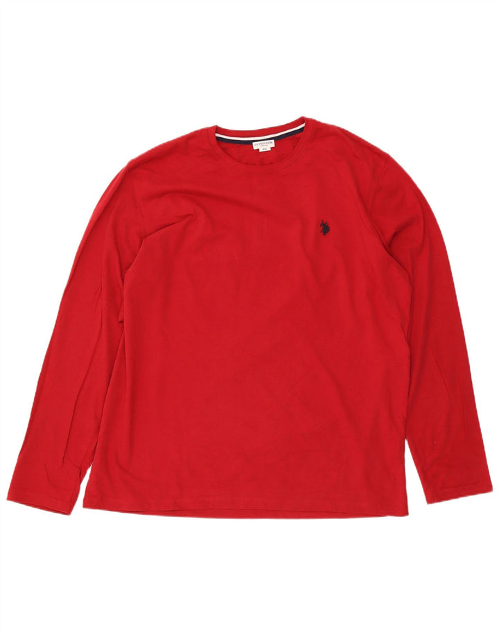 U.S. Polo Assn. Herre top langærmet 2XL rød bomuld