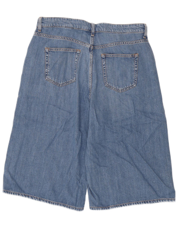 Marks & Spencer Dame Culotte Bermuda Denim Shorts UK 16 Large W34 Blue