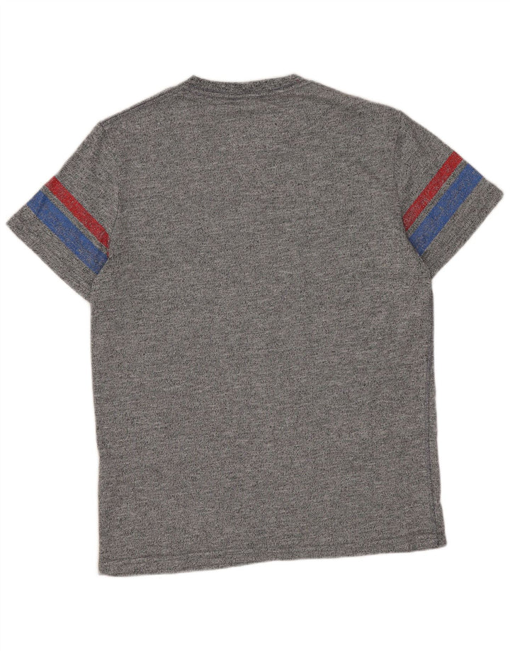 Superdry Grafisk T-shirt-top til mænd, lille grå flækket bomuld