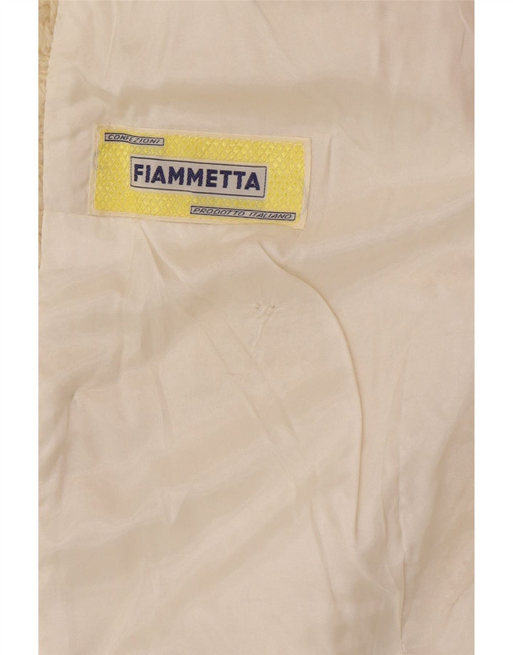 Vintage Dame Dobbeltradet Frakke UK 14 Medium Beige