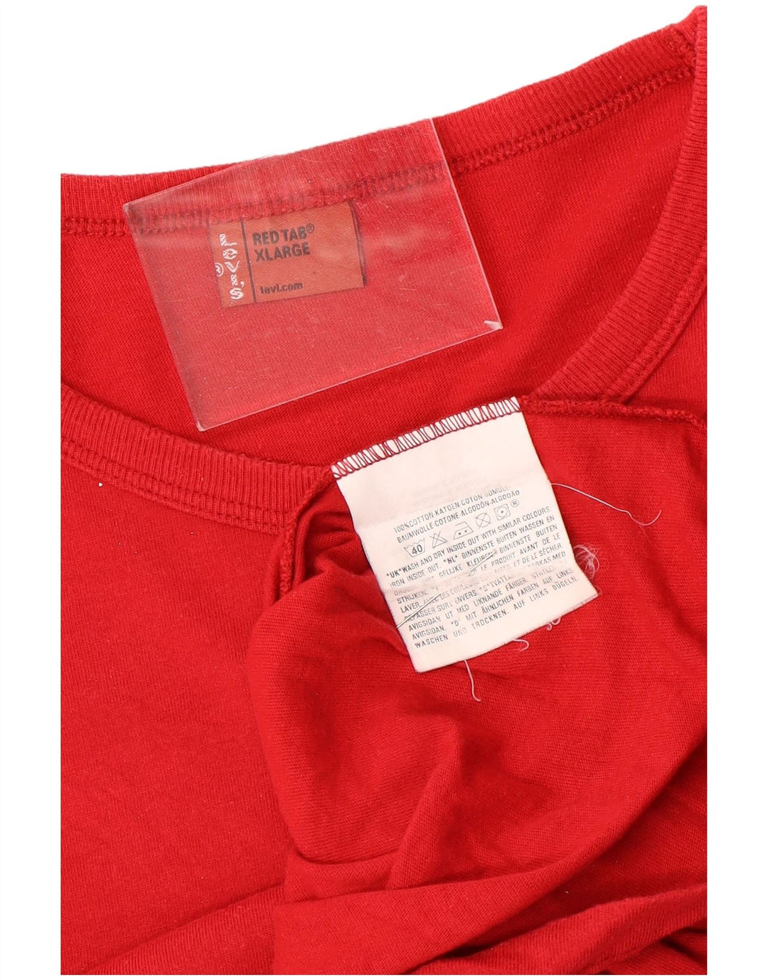 Levi's Herre grafisk T-shirt top XL rød bomuld