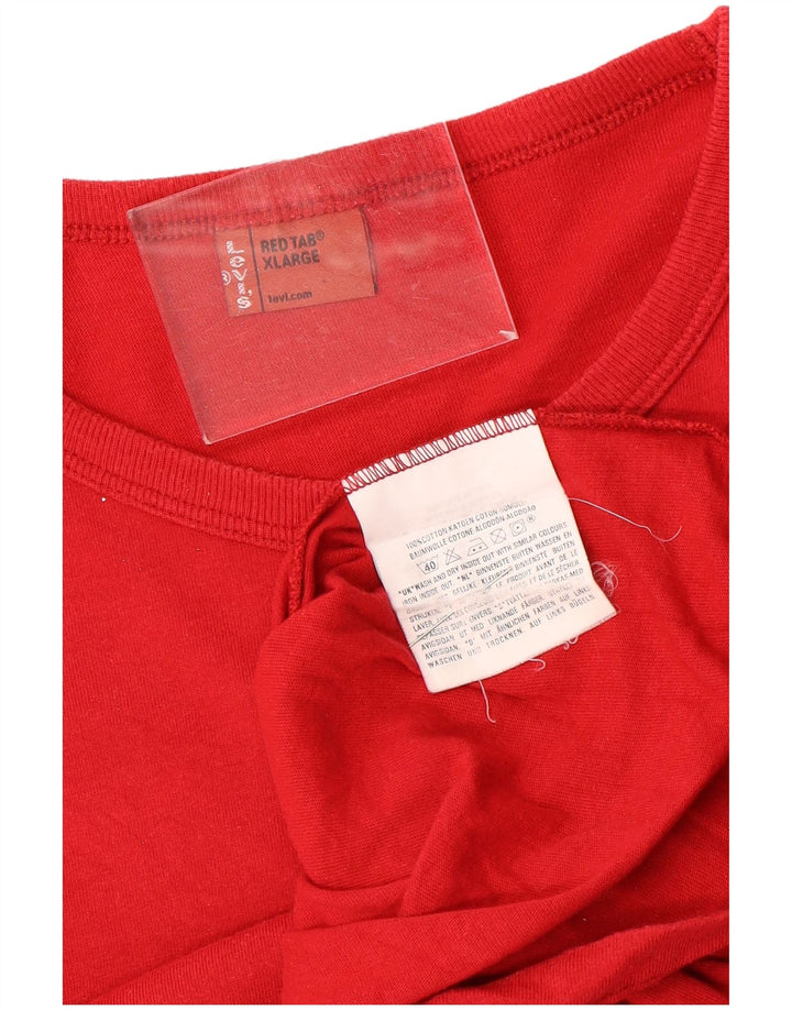 Levi's Herre grafisk T-shirt top XL rød bomuld