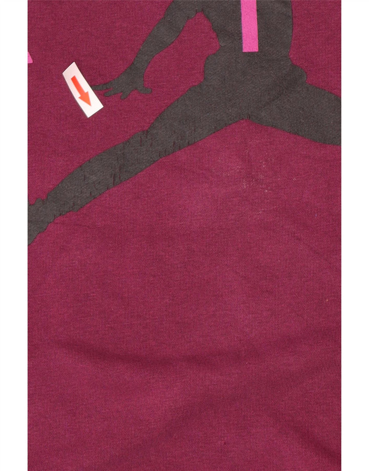 Jordan Herre Grafisk Sweatshirt Jumper Medium Lilla Bomuld