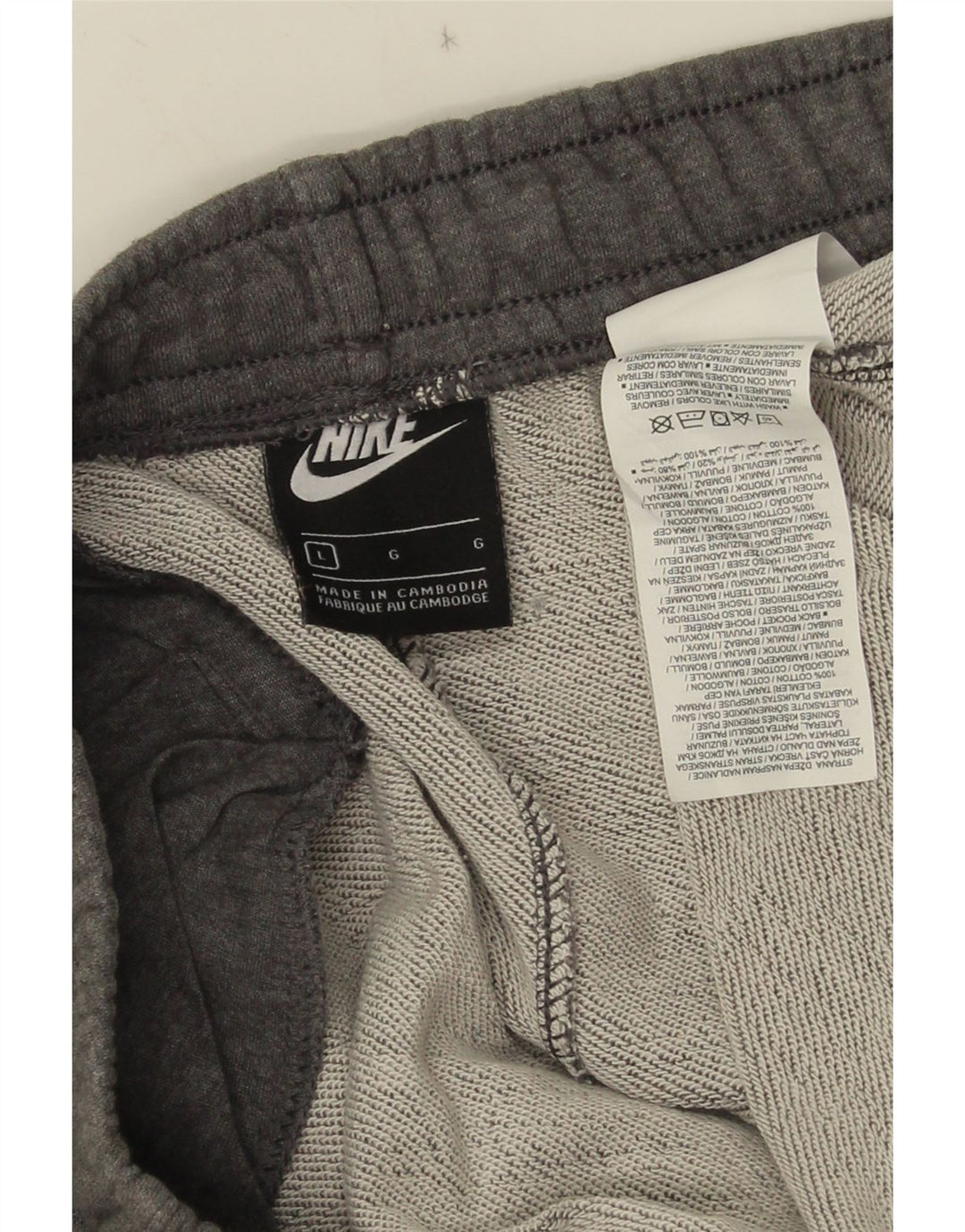 NIKE Træningsdragt bukser til mænd Joggers Large Grå Bomuld