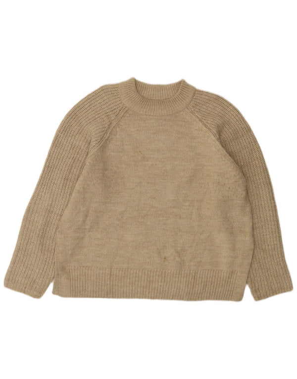 Marks & Spencer Dame Turtle Neck Jumper Sweater UK 16 Stor Beige Akryl