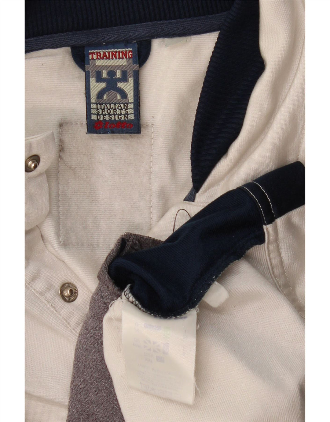 LOTTO Træningsdragt til mænd Topjakke UK 44/46 2XL Hvid Colourblock Polyester