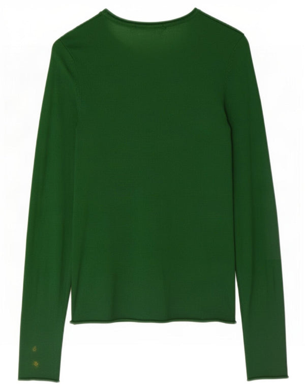 Zara Womens Boat Neck Jumper Sweater UK 8 Small Green