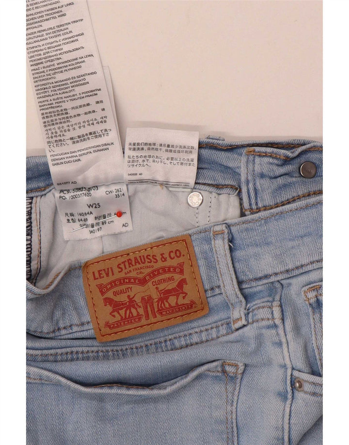 Levi's lige jeans til kvinder W25 L26 blå bomuld