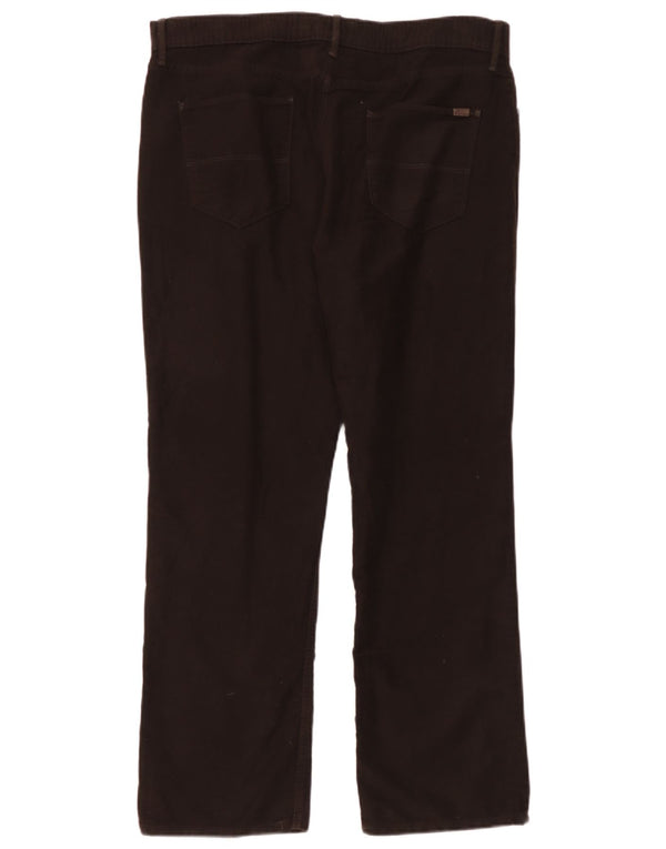 Marks & Spencer Herre Regular Fit Straight Jeans W36 L29 Brun Bomuld