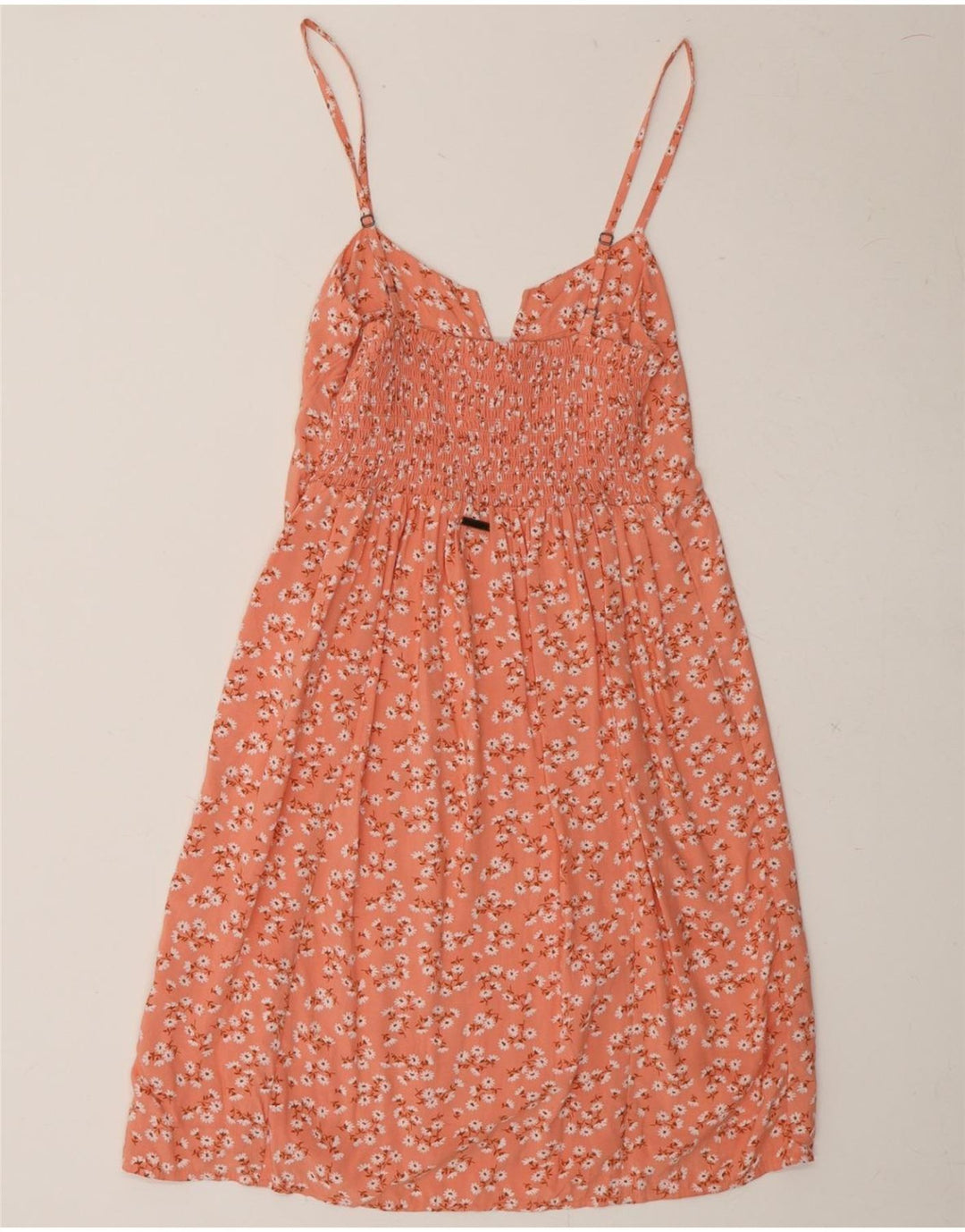 BILLABONG Womens Sundress UK 8 Small Orange Floral Vintage Billabong and Second-Hand Billabong from Messina Hembry 