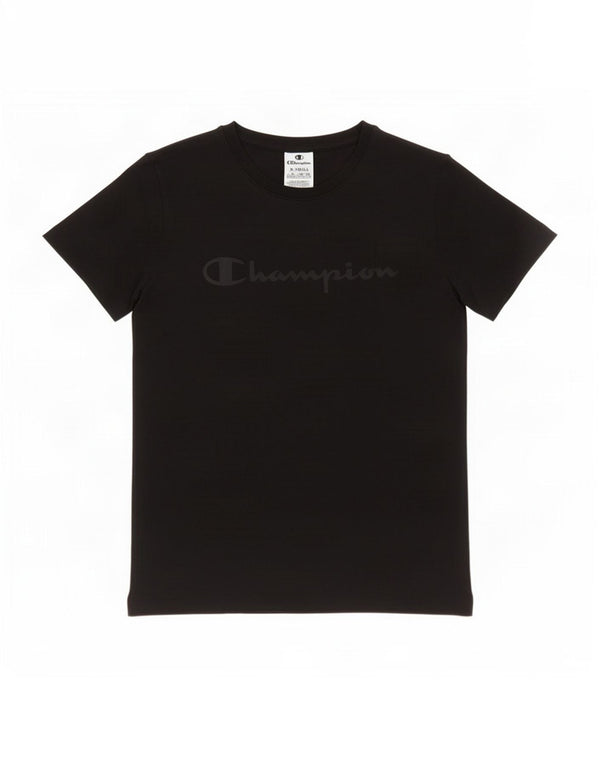 Champion Dame Grafisk T-Shirt Top UK 6 XS Sort